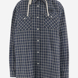 CAMICIA IN COTONE A QUADRI CON CAPPUCCIO MK2051 6210F022X MIU MIU 