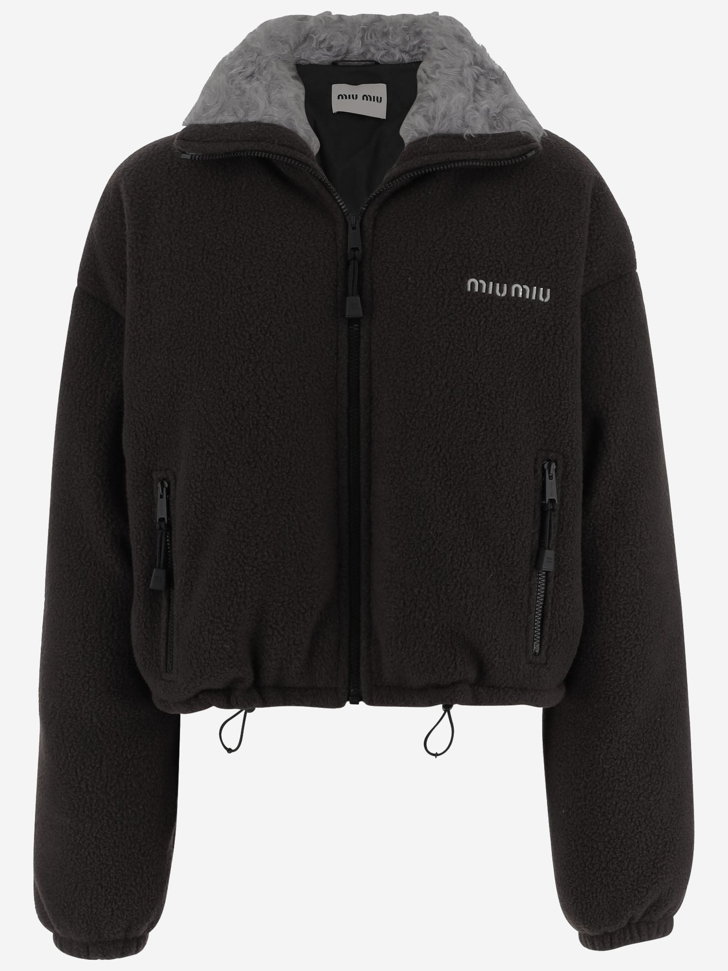 GIUBBOTTO IN MISTO LANA CON LOGO ML1147 18FCF0192 MIU MIU 