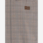 GIUBBOTTO IN LANA ON MOTIVO A QUADRI ML1575 1949F0005 MIU MIU 