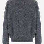 MAGLIA IN LANA E CASHMERE CON ZIP E PROFILI A CONTRASTO MMF03U 6029F0480 MIU MIU 