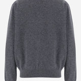 MAGLIA IN LANA E CASHMERE CON ZIP E PROFILI A CONTRASTO MMF03U 6029F0480 MIU MIU 