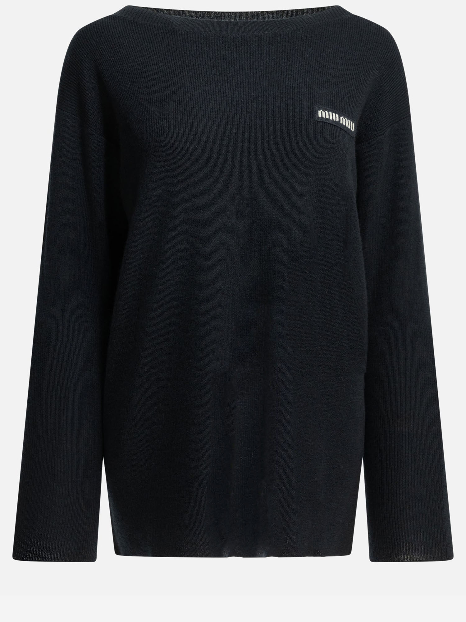 Maglione in lana con logo MML06W 1903F0008 MIU MIU 