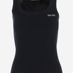 CANOTTA IN COTONE CON LOGO MMV294 12ZLF0008 MIU MIU 