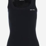 CANOTTA IN COTONE CON LOGO MMV294 12ZLF0008 MIU MIU 