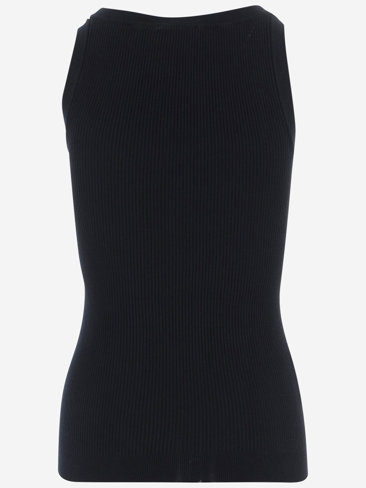 CANOTTA IN COTONE CON LOGO MMV294 12ZLF0008 MIU MIU 