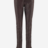 PANTALONI IN PELLE CON LOGO MPP421 19E6F0003 MIU MIU 