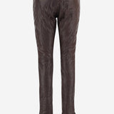 PANTALONI IN PELLE CON LOGO MPP421 19E6F0003 MIU MIU 