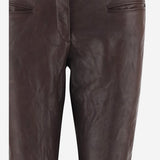 PANTALONI IN PELLE CON LOGO MPP421 19E6F0003 MIU MIU 