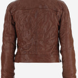 GIUBBOTTO IN PELLE DI CAPRA CON COLLO AMPIO MPW072 19E6F0201 MIU MIU 