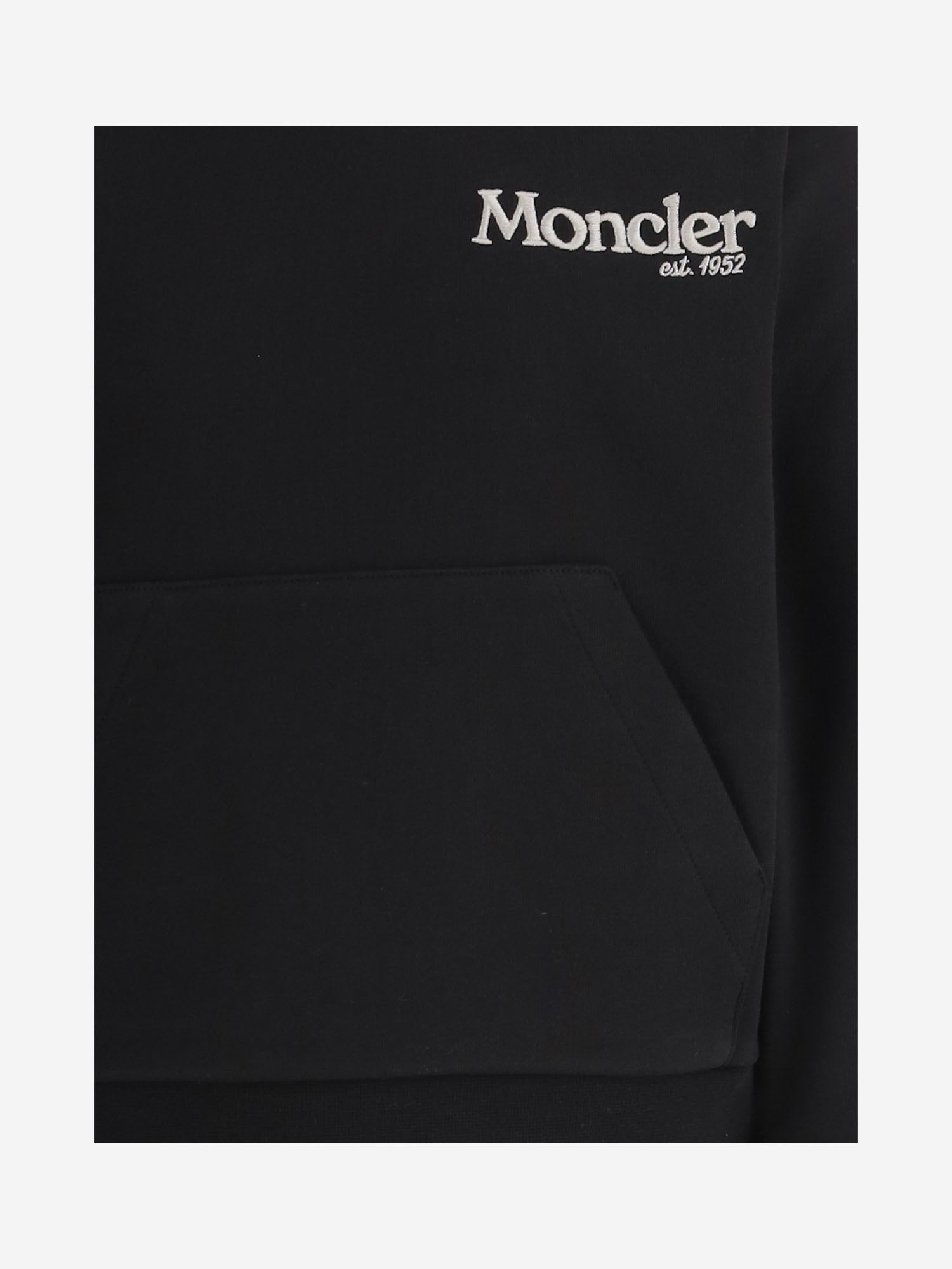 FELPA IN COTONE CON LOGO 8G0000689AKM 999 MONCLER ENFANTS 