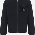 FELPA IN COTONE E LANA VERGINE CON CAPPUCCIO 8G00011899PS 778 MONCLER ENFANTS 