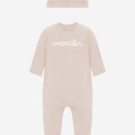 BODY IN COTONE CON CAPPELLINO COORDINATO E LOGO 8P000018392E 529 MONCLER ENFANTS 