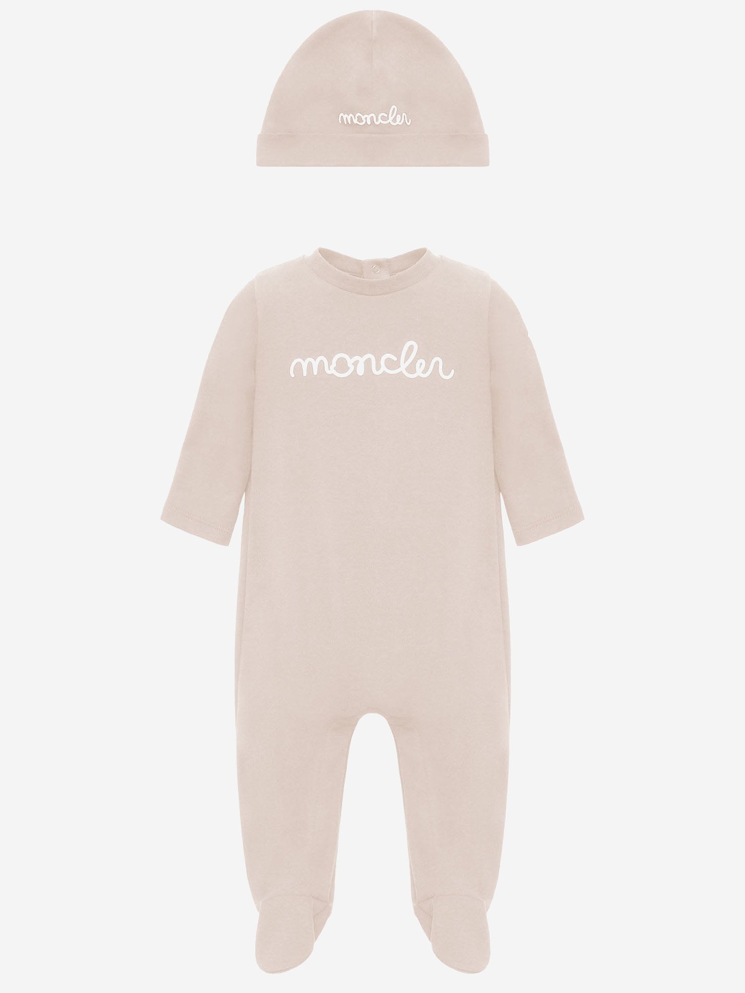 BODY IN COTONE CON CAPPELLINO COORDINATO E LOGO 8P000018392E 529 MONCLER ENFANTS 