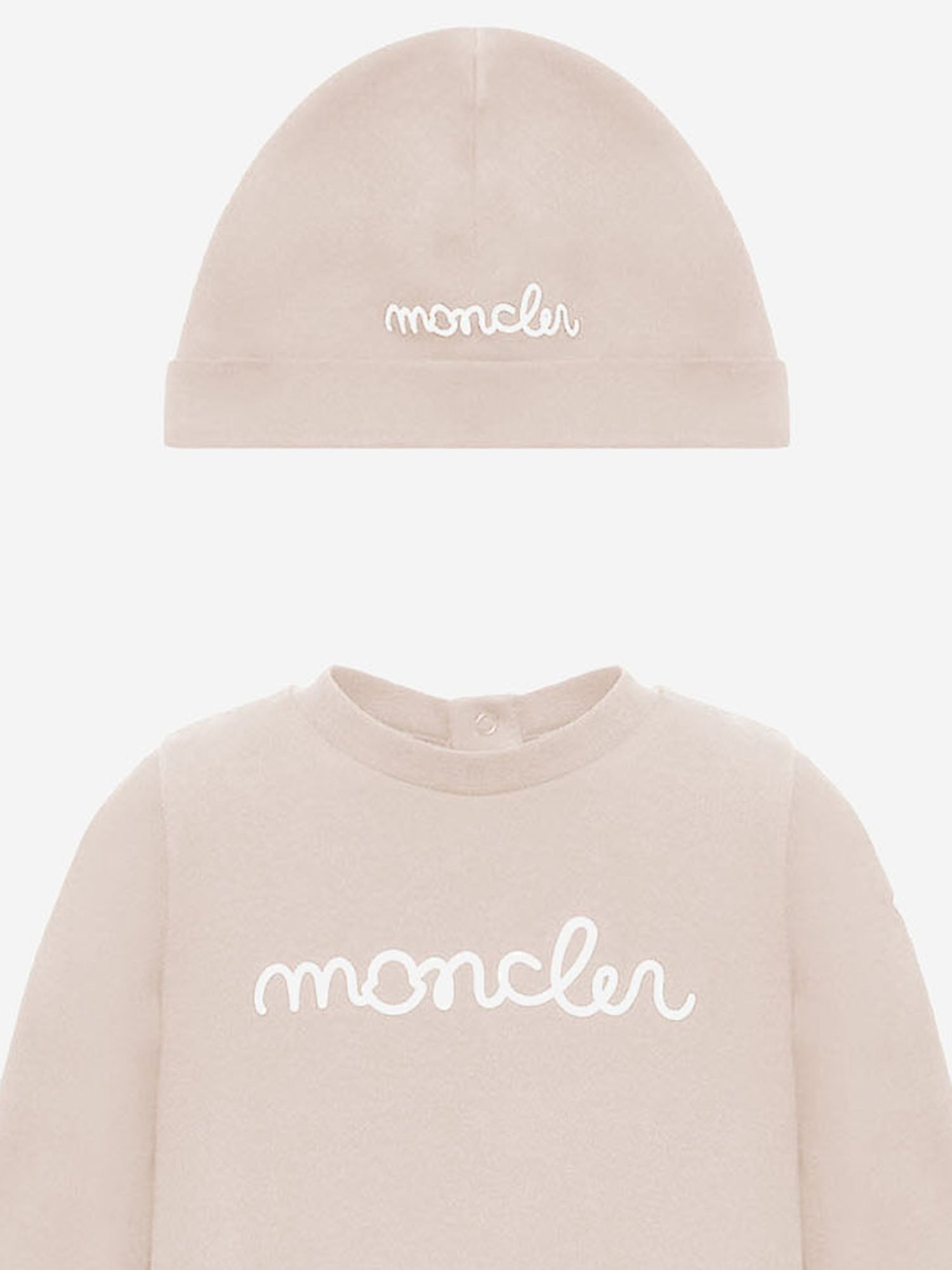 BODY IN COTONE CON CAPPELLINO COORDINATO E LOGO 8P000018392E 529 MONCLER ENFANTS 