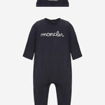 BODY IN COTONE CON CAPPELLINO COORDINATO E LOGO 8P000018392E 778 MONCLER ENFANTS 