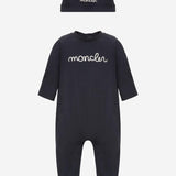 BODY IN COTONE CON CAPPELLINO COORDINATO E LOGO 8P000018392E 778 MONCLER ENFANTS 