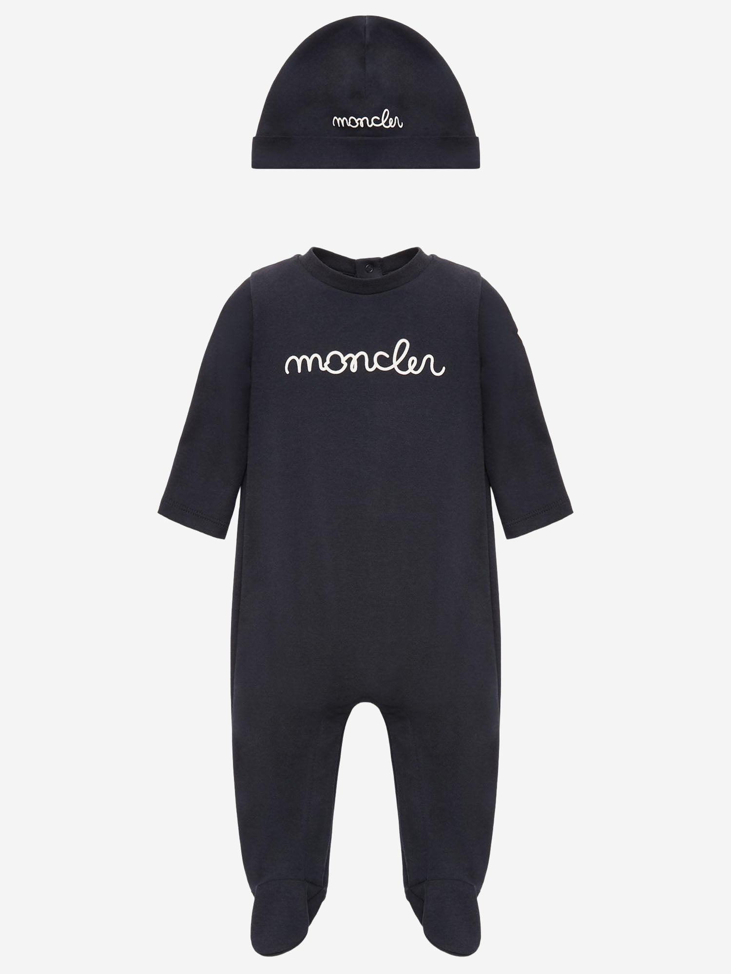 BODY IN COTONE CON CAPPELLINO COORDINATO E LOGO 8P000018392E 778 MONCLER ENFANTS 