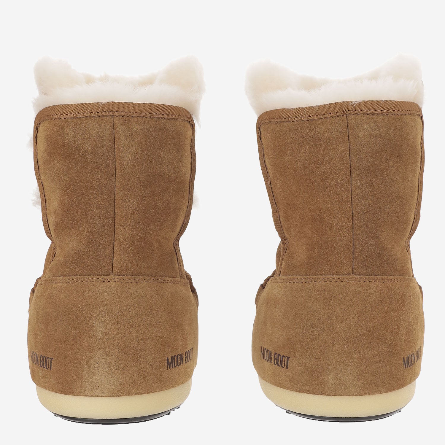 STIVALETTI IN PELLE E SHEARLING CON LACCI 1470050 M008 MOON BOOT 