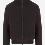 GIUBBOTTO IN LANA E CASHMERE CON COLLO ALTO BELLATIMRW BROWN MOORER 