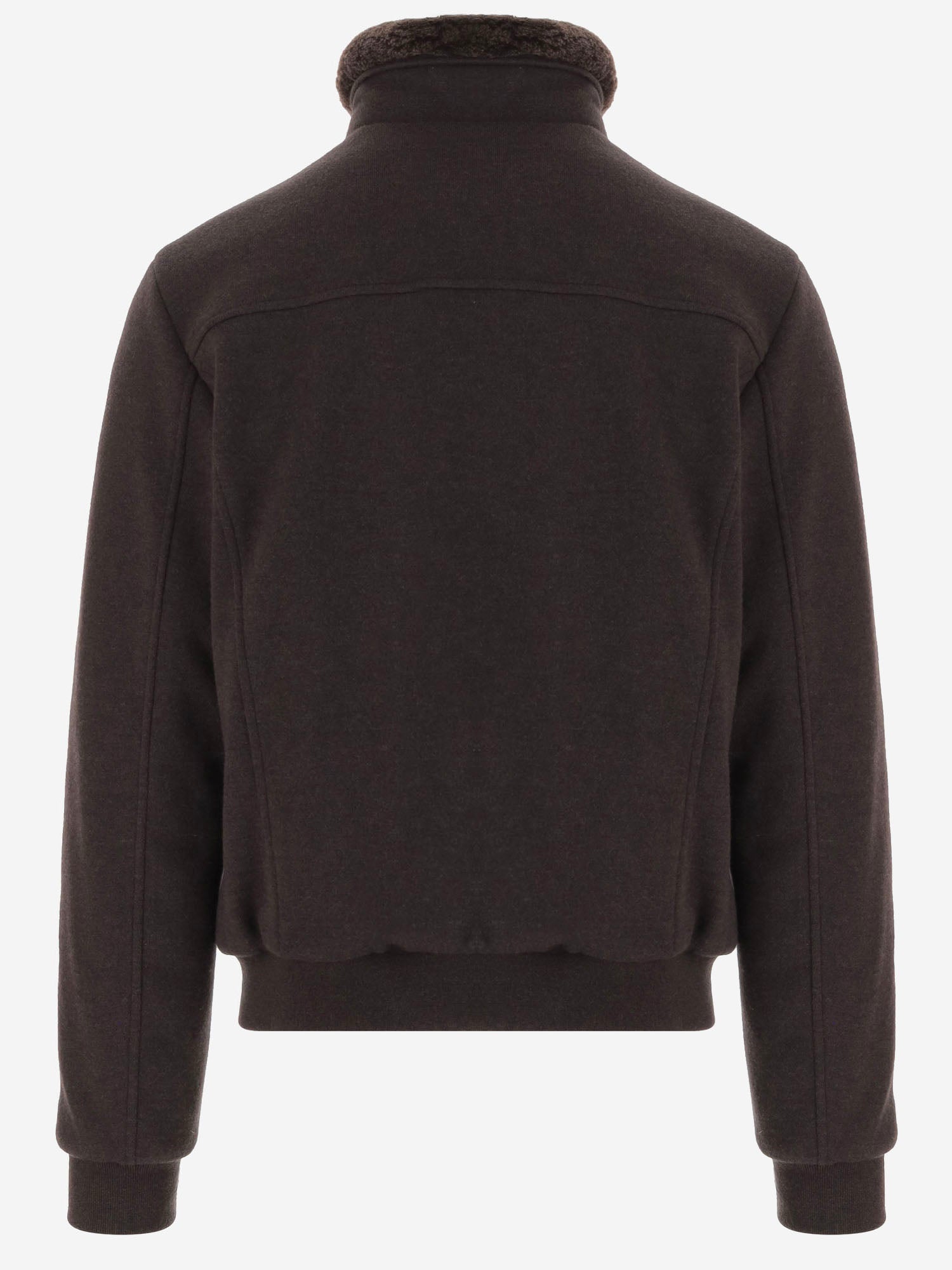 GIUBBOTTO IN LANA E CASHMERE CON COLLO ALTO BELLATIMRW BROWN MOORER 