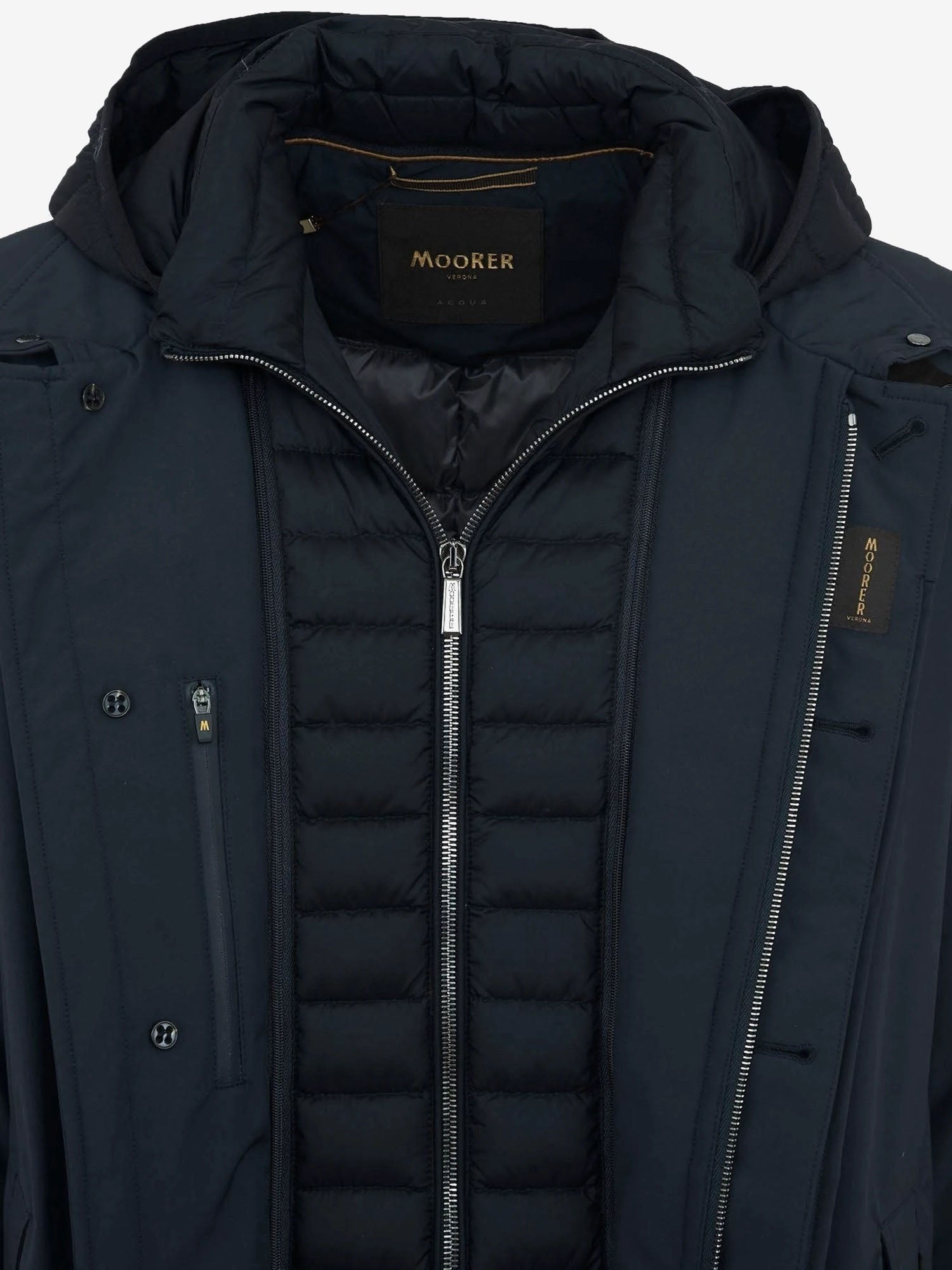 GIUBBOTTO RAFFAELLO IN NYLON CON CAPPUCCIO RAFFAELLOSTP BLU MOORER 