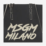 BORSA IN PELLE SINTETICA CON LOGO F5MSJGBA097 110 MSGM KIDS 