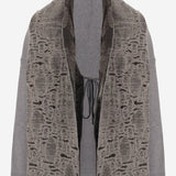 MAGLIA APERTA IN LANA E CASHMERE CON SCIALLE LAVORATO K002 CWRUGRAY NICCOLO PASQUALETTI 