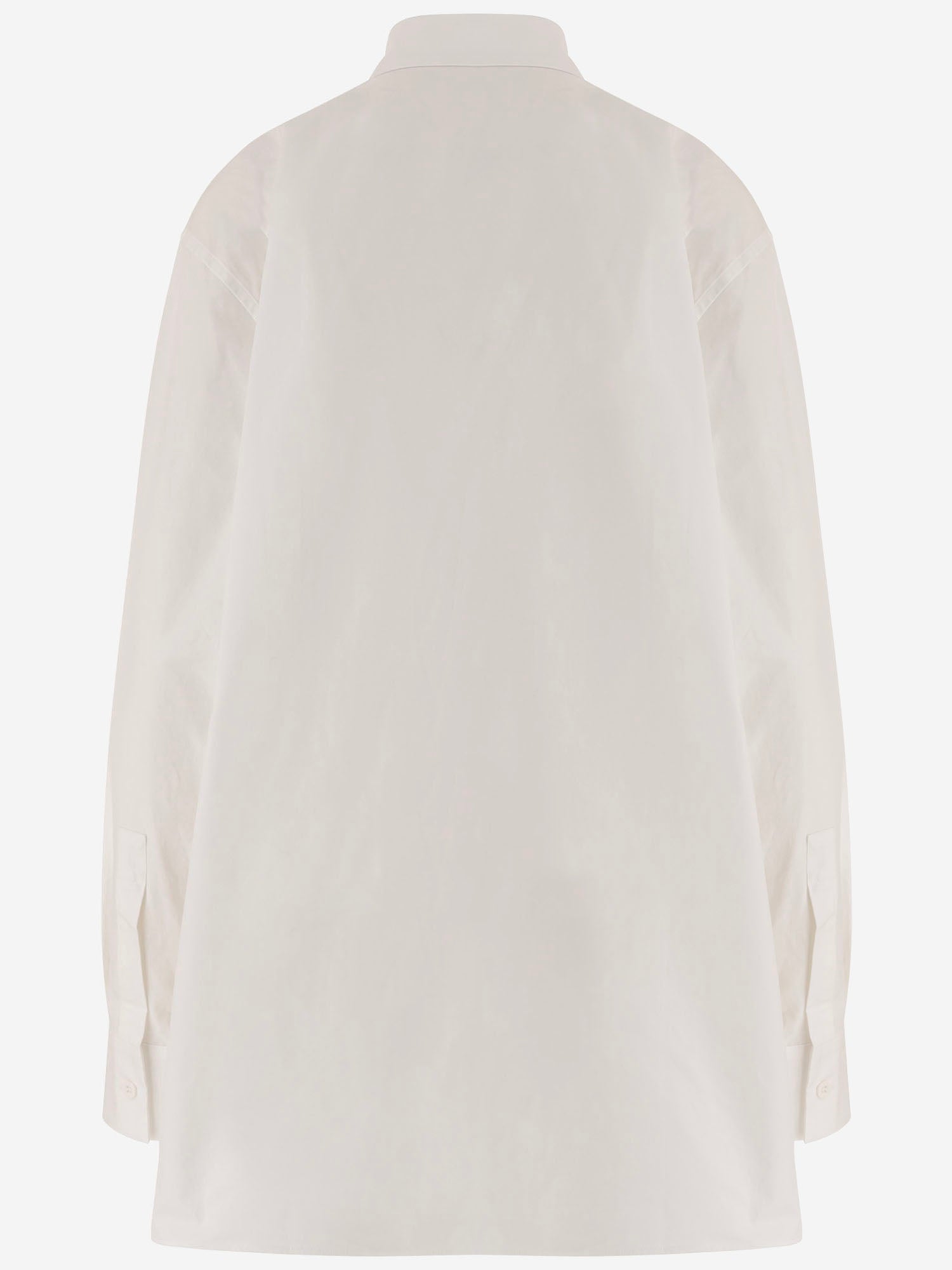 CAMICIA IN COTONE CON FONDO ASIMMETRICO SH02 CISSWHITE NICCOLO PASQUALETTI 