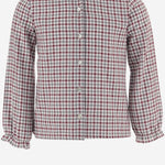 CAMICIA IN COTONE CON MOTIVO A QUADRI DIVA 36 NICOLETTA FANNA KIDS 