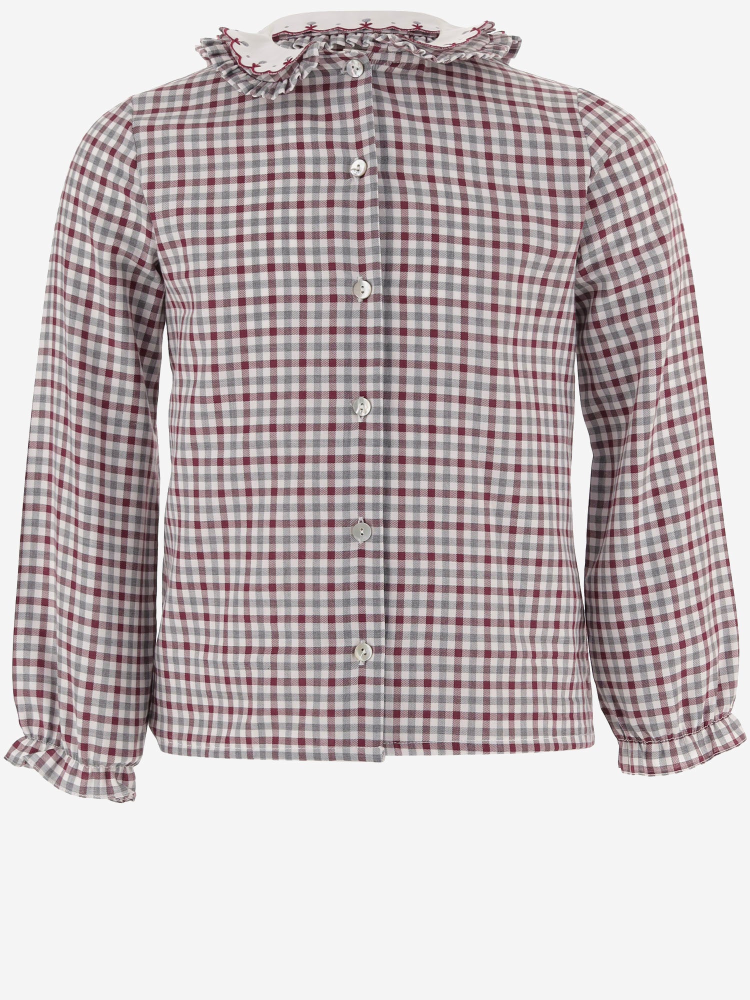 CAMICIA IN COTONE CON MOTIVO A QUADRI DIVA 36 NICOLETTA FANNA KIDS 