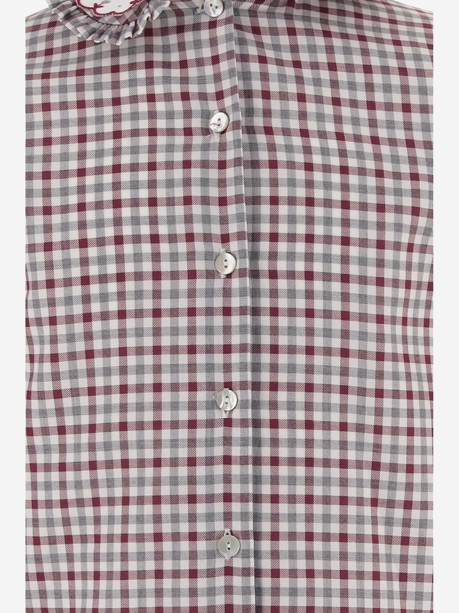 CAMICIA IN COTONE CON MOTIVO A QUADRI DIVA 36 NICOLETTA FANNA KIDS 