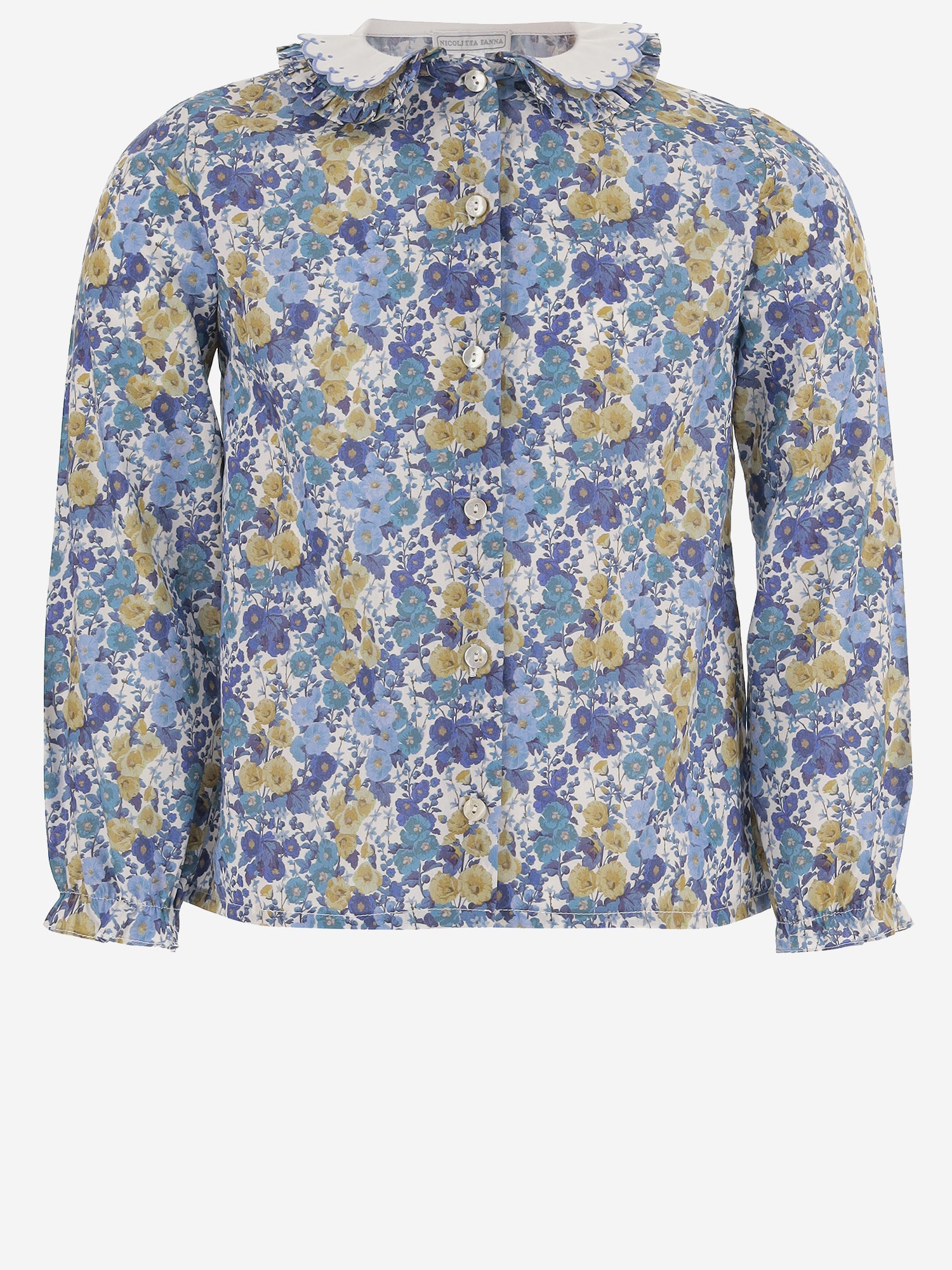 CAMICIA IN COTONE CON MOTIVO FLOREALE DIVA 524 NICOLETTA FANNA KIDS 