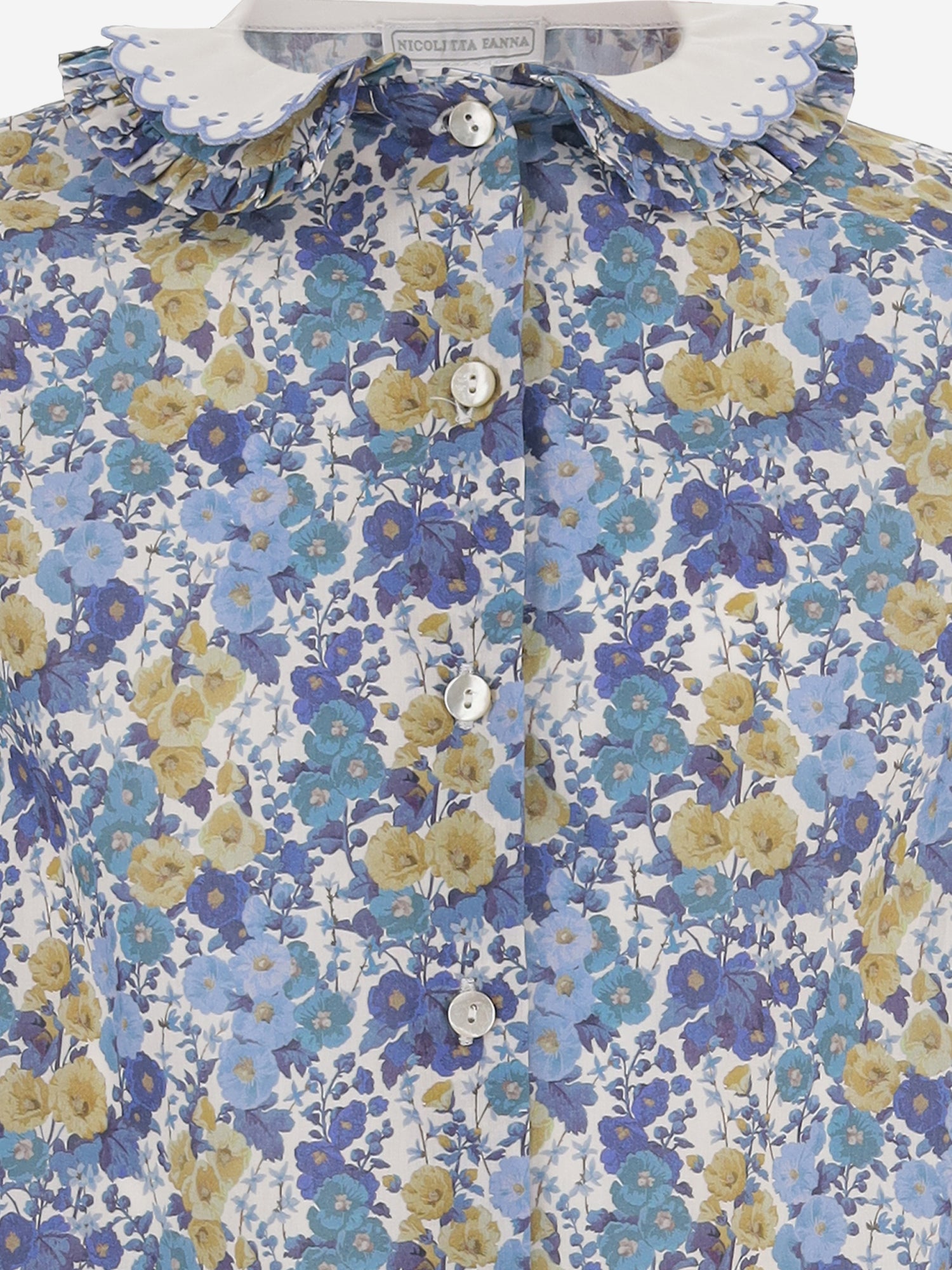 CAMICIA IN COTONE CON MOTIVO FLOREALE DIVA 524 NICOLETTA FANNA KIDS 