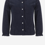 CAMICIA IN MISTO COTONE CON COLLETTO RICAMATO DIVA 58 NICOLETTA FANNA KIDS 