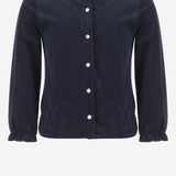CAMICIA IN MISTO COTONE CON COLLETTO RICAMATO DIVA 58 NICOLETTA FANNA KIDS 