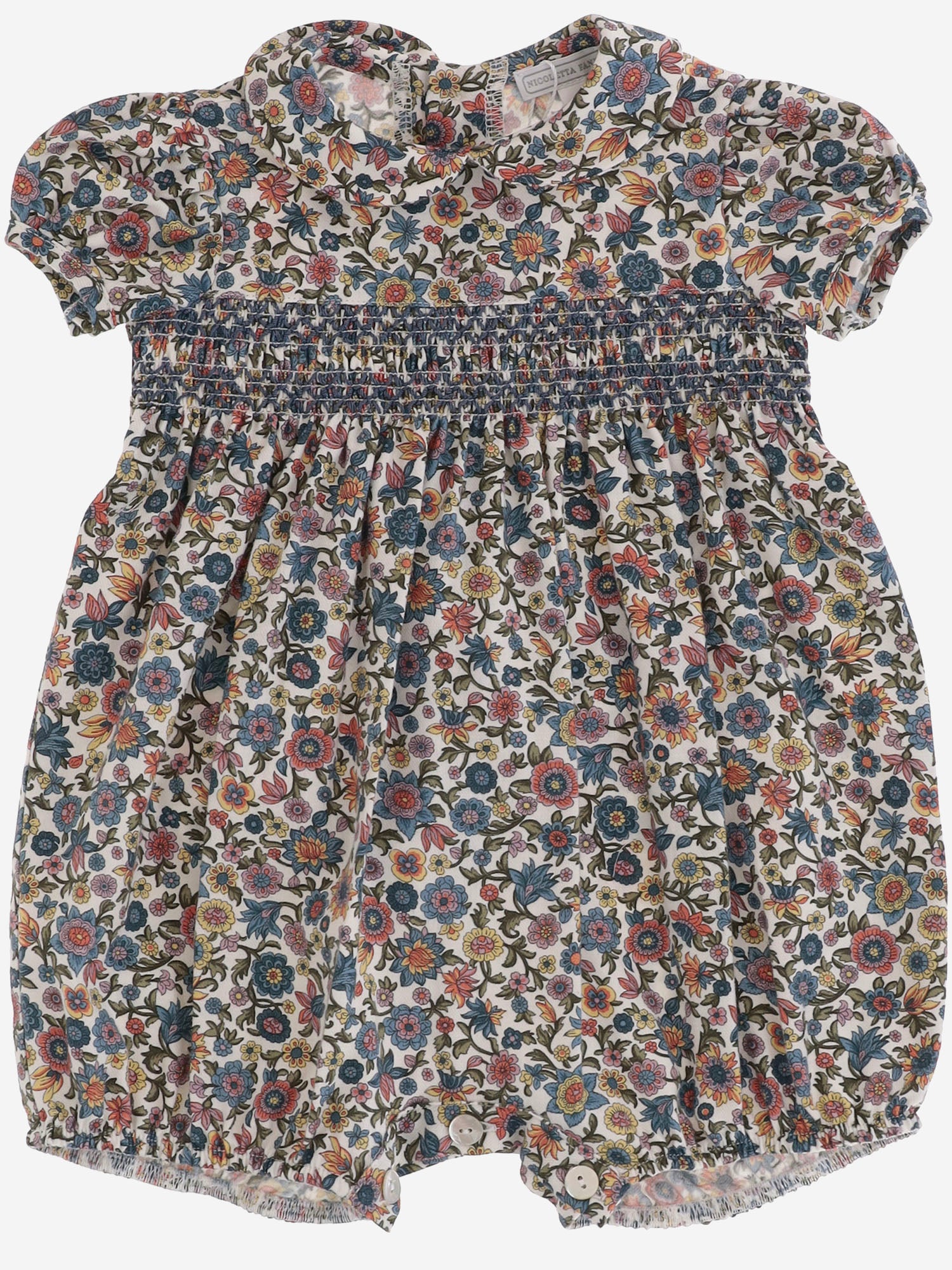 PAGLIACCETTO IN COTONE E LANA CON MOTIVO FLOREALE LULU 519 NICOLETTA FANNA KIDS 