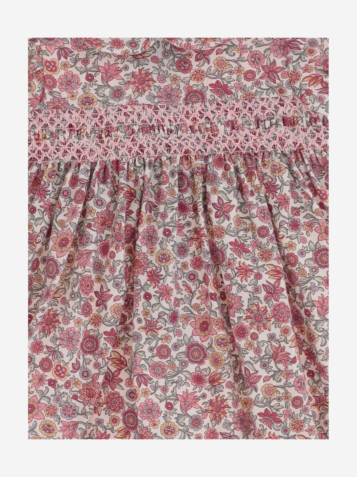PAGLIACCETTO IN COTONE E LANA CON MOTIVO FLOREALE LULU 520 NICOLETTA FANNA KIDS 