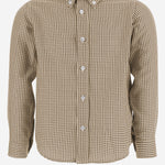 CAMICIA IN COTONE CON COLLETTO BUTTON-DOWN MBML 45 NICOLETTA FANNA KIDS 