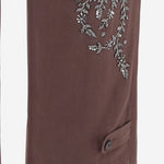 PANTALONI IN COTONE CON APPLICAZIONI FLOREALI BARRELBRIGHT MOKKA NOVELLE 