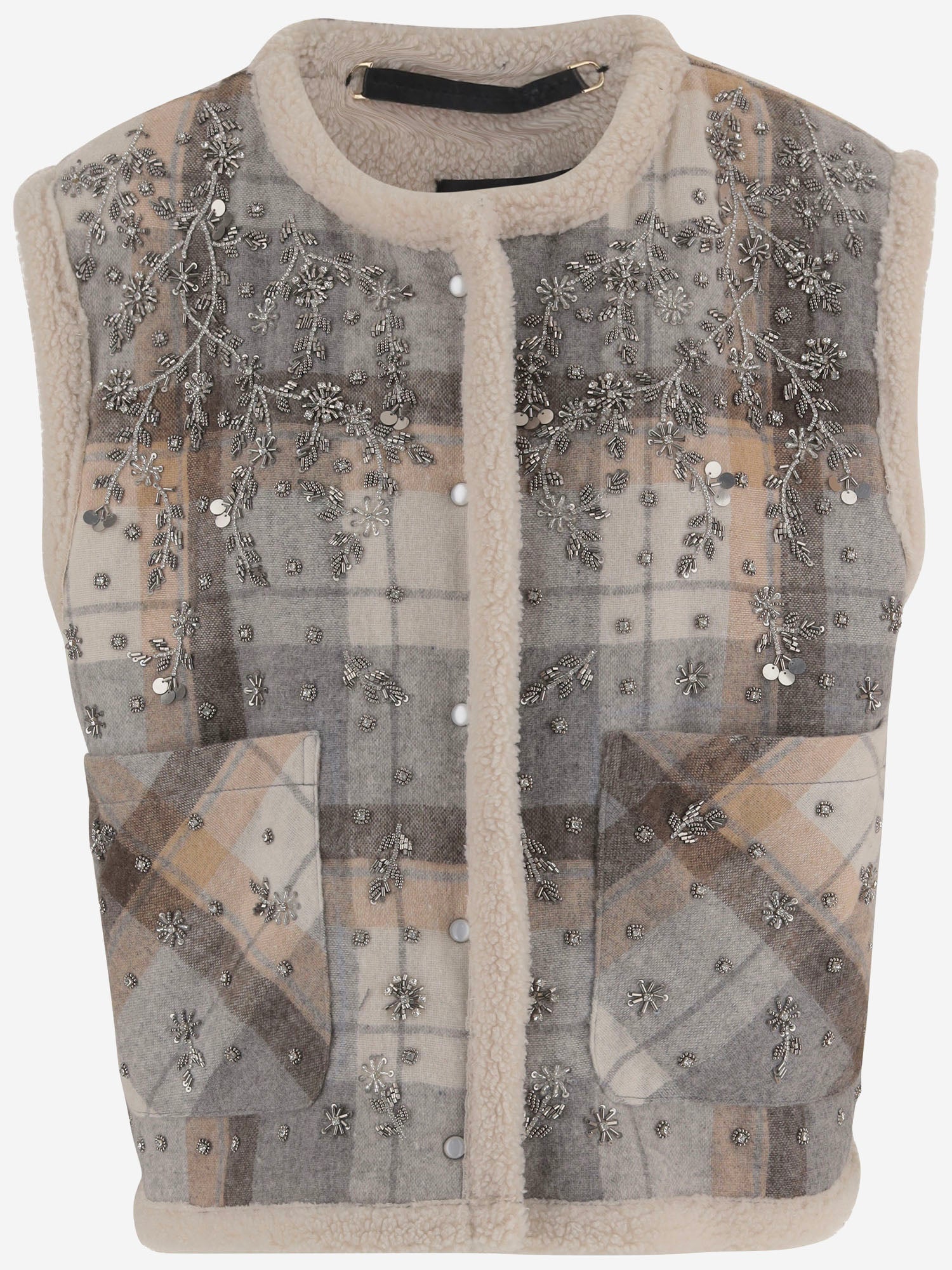 GILET IN MISTO LANA CON RICAMI FLOREALI DIXIEBRIGHT DES07 NOVELLE 