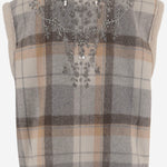 GILET IN MISTO LANA CON RICAMI FLOREALI DIXIEBRIGHT DES07 NOVELLE 