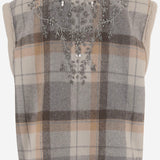 GILET IN MISTO LANA CON RICAMI FLOREALI DIXIEBRIGHT DES07 NOVELLE 