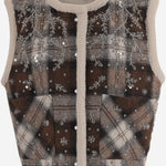 GILET IN MISTO LANA CON RICAMI FLOREALI DIXIEBRIGHT DES17 NOVELLE 