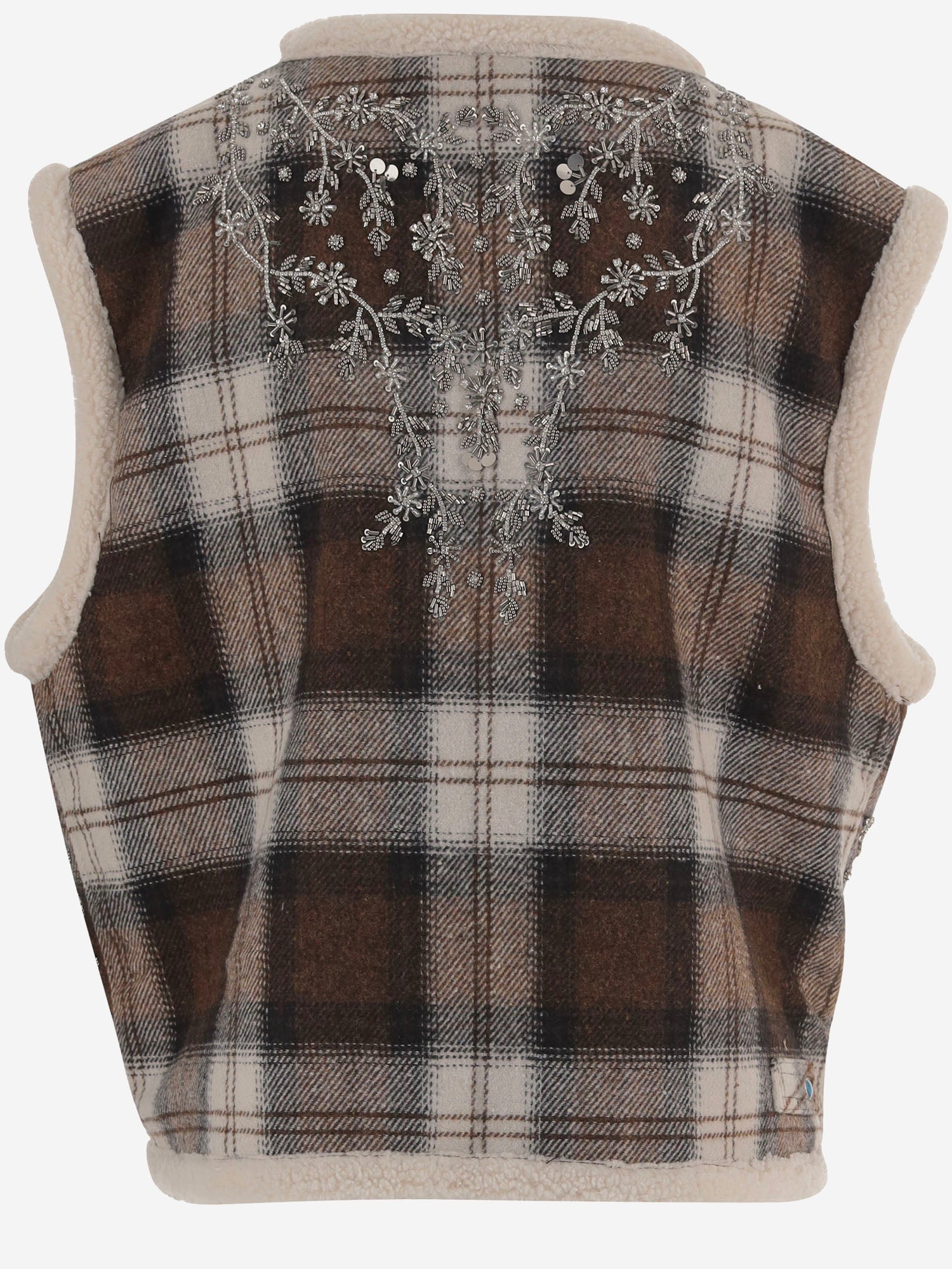 GILET IN MISTO LANA CON RICAMI FLOREALI DIXIEBRIGHT DES17 NOVELLE 