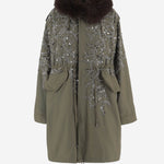 PARKA IN COTONE CON APPLICAZIONI FLOREALI PARKABRIGHT LODEN NOVELLE 
