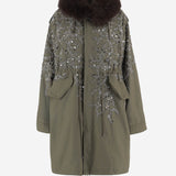 PARKA IN COTONE CON APPLICAZIONI FLOREALI PARKABRIGHT LODEN NOVELLE 