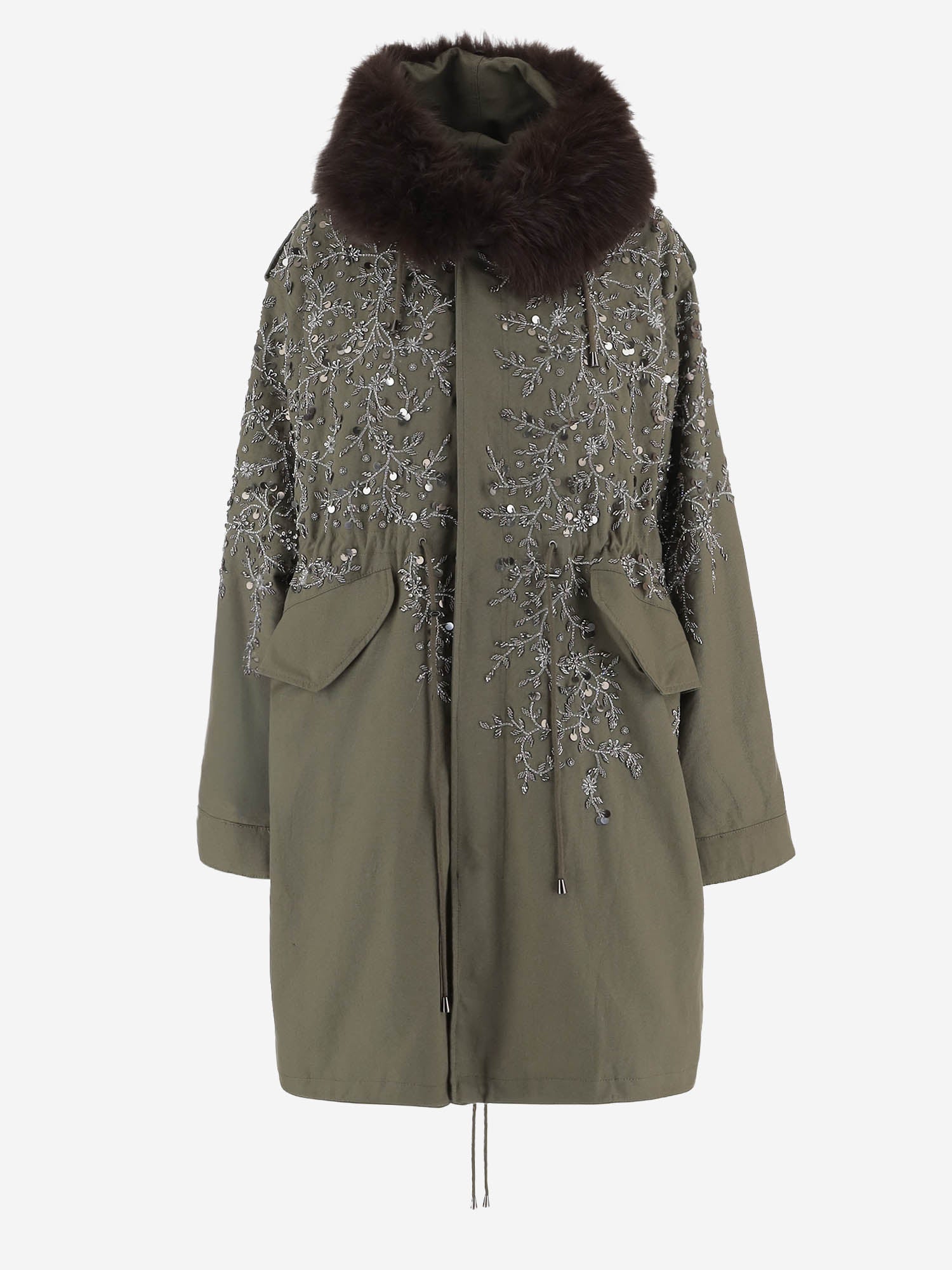 PARKA IN COTONE CON APPLICAZIONI FLOREALI PARKABRIGHT LODEN NOVELLE 