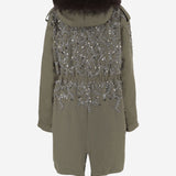 PARKA IN COTONE CON APPLICAZIONI FLOREALI PARKABRIGHT LODEN NOVELLE 