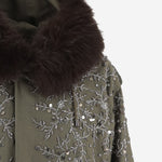 PARKA IN COTONE CON APPLICAZIONI FLOREALI PARKABRIGHT LODEN NOVELLE 