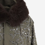 PARKA IN COTONE CON APPLICAZIONI FLOREALI PARKABRIGHT LODEN NOVELLE 
